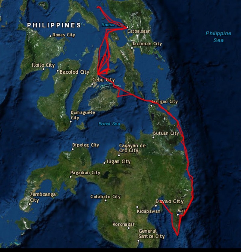 Soggy Paws' 2021 Track Through the Philippines