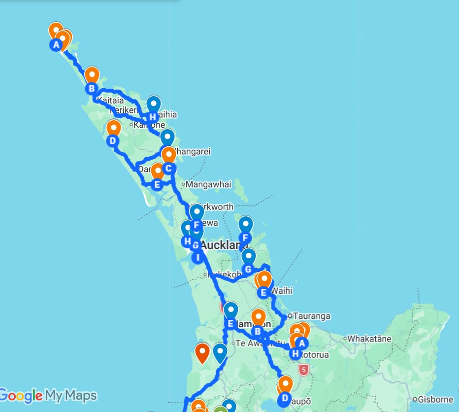 Our Travels thru the northern half of the north island