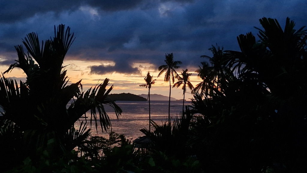 Sunset at our homestay in Waisai